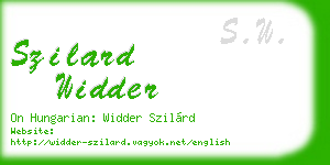 szilard widder business card